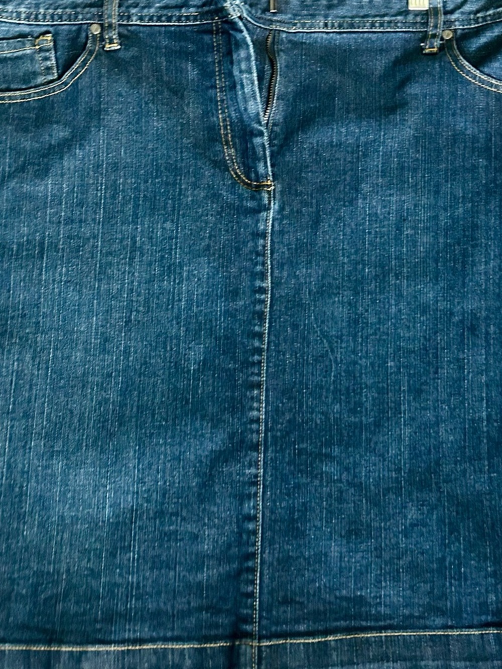 Nautica Dark Blue Denim Skirt with Contrast Stitching